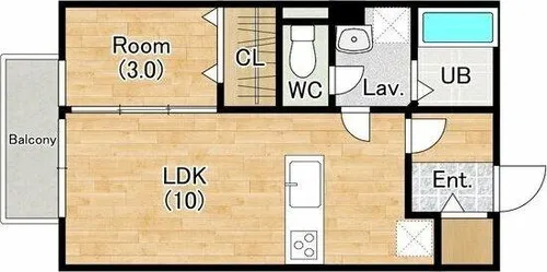 ジーライズ西日置【1階】の間取り