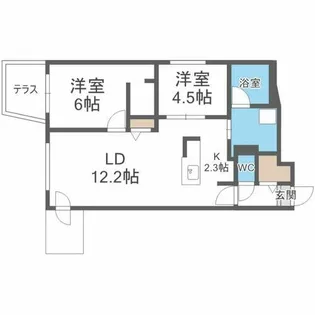 SORANO麻生(ソラノあさぶ)【105号室】の間取り