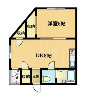 デナリハイツ清水【3階】の間取り