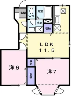 グランテール汐見台【1階】の間取り