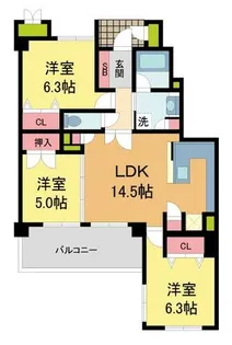 ロイヤル苦楽園マドリーゼ【3号室】の間取り