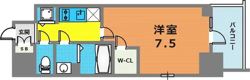 エスリード神戸ハーバーテラス【13階】の間取り