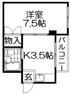 マルエスマンション【4階】の間取り