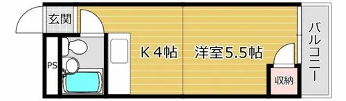 崎山ハイム【303号室】の間取り