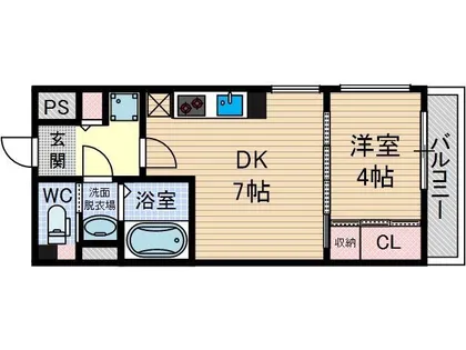 ランティエ茨木大手町【9階】の間取り