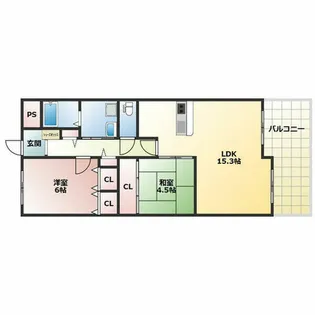 ライオンズマンション姫路西今宿【3階】の間取り