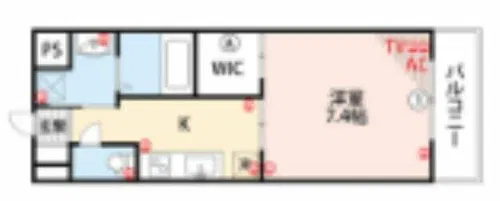 Aletta合川町【706号室】の間取り
