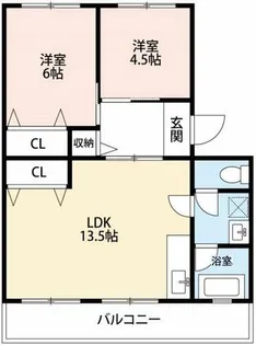 コーポまやだ【4階】の間取り