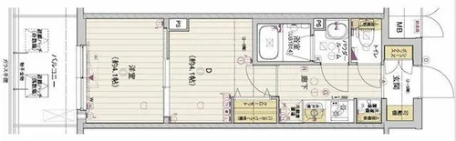 アスヴェル京都西大路SOUTH【2階】の間取り
