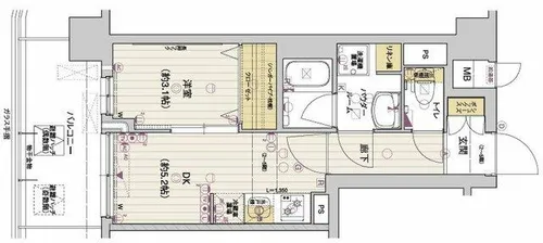 アスヴェル京都西大路SOUTH【1階】の間取り