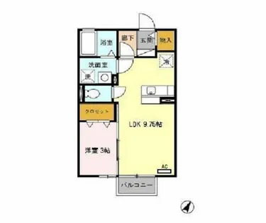 カンパーレ A【103号室】の間取り