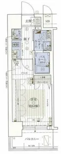 エステムコート梅田・天神橋Ⅲアヴァンテ【6階】の間取り