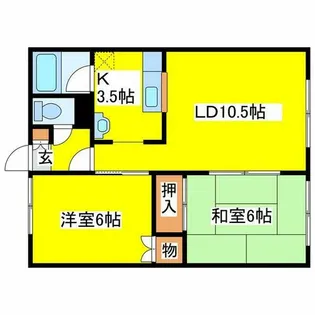 ポールスターハイツB【202号室】の間取り