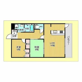 コンフォート緑地【3階】の間取り