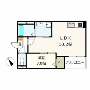 Jack hanazono Ⅰ【302号室】の間取り