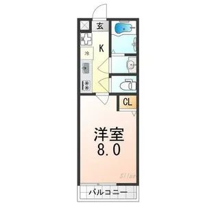 フラッティ烏丸十条【1階】の間取り