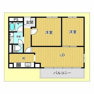 メゾンドール千里泉ヶ丘 参号館【2階】の間取り