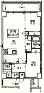 トーシンイーストビル【6階】の間取り