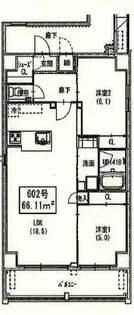 トーシンイーストビル【6階】の間取り