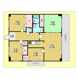 エトワール緑丘【4階】の間取り