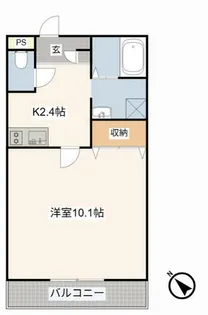メゾンビオラ【101号室】の間取り