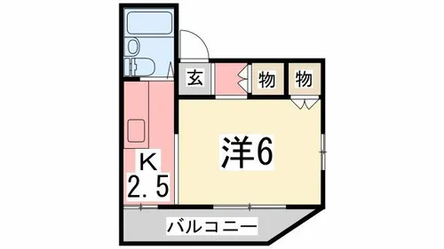 ラフィーネ北八代【402号室】の間取り