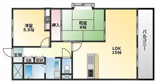 エクシング青山【1階】の間取り