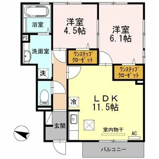 confort石川【1階】の間取り