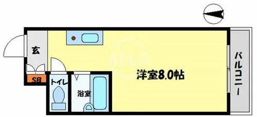 サンウィング南森町【3階】の間取り