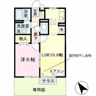 プラシード【103号室】の間取り