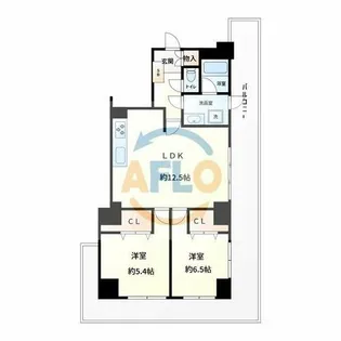 朝日プラザ夕陽ヶ丘Ⅲ【10階】の間取り
