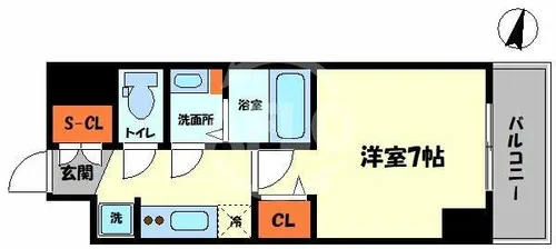 CITY LUX NAMBA SOUTH【12階】の間取り