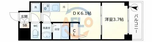 リヴェント福島野田【2階】の間取り
