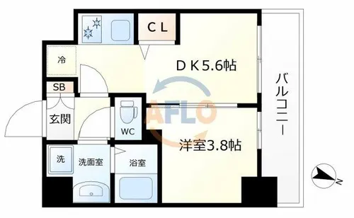 リヴェント福島野田【2階】の間取り