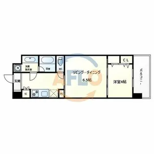 プランドール天王寺SOUTH【1階】の間取り