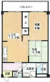 グランドール天王寺【6階】の間取り