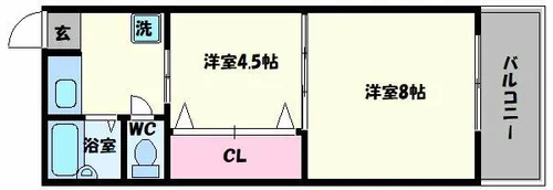 コバルトハイツ【3階】の間取り