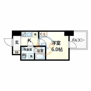 セレニテフラン新大阪【7階】の間取り