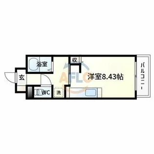 セレブコート新北野【10階】の間取り