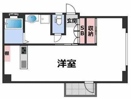 ドーマ島之内【8階】の間取り