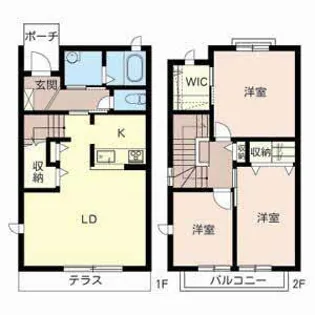 プチウエストⅢA・B・C【B002号室】の間取り