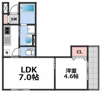 ブリーゼ城東【1階】の間取り