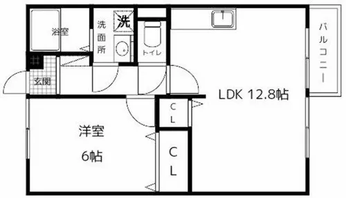 コーポモトカワⅡ【202号室】の間取り