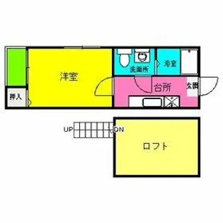 クロスイン高木【1階】の間取り