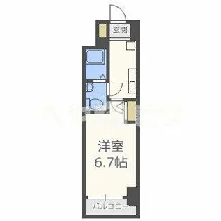 SERENiTE本町reflet【406号室】の間取り
