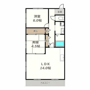 エクセルライフ我孫子【517号室】の間取り