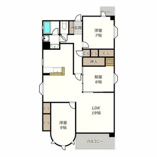 グランピアファーストアベニュー【401号室】の間取り