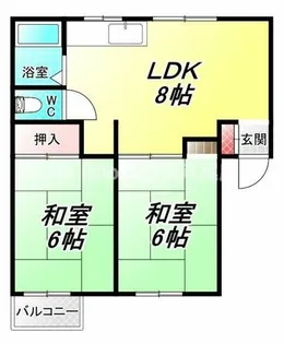 コスモハイツ陽和【1階】の間取り