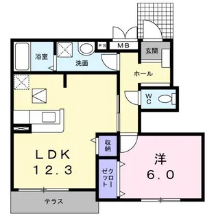 グランツ Ⅰ【104号室】の間取り
