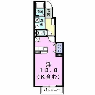 メゾン アンソレイエN【1階】の間取り